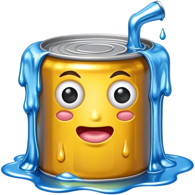 surreal dali style melting spam can landscape emoji