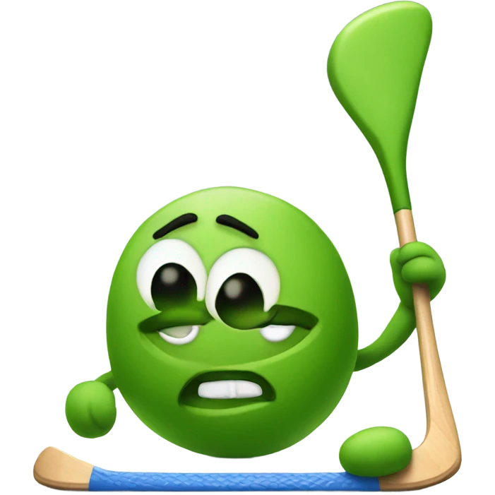 edamame playing hockey emoji