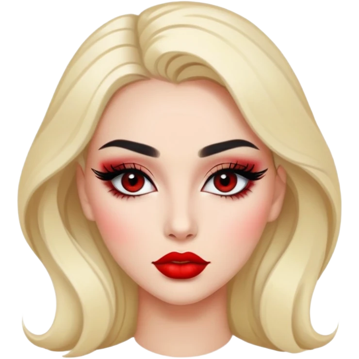 pretty baddie with makeup emoji