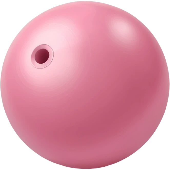 Pastel pink Pilates ball, soft shadows emoji
