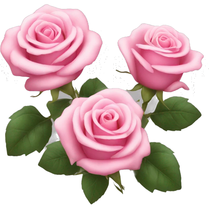 Cute pink roses emoji