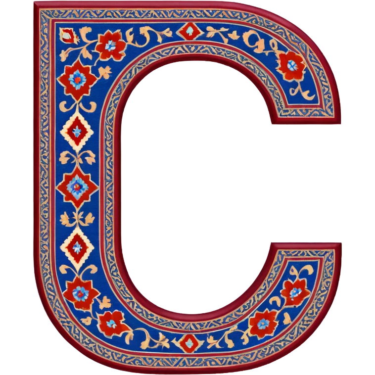  letter c made out of persian carpet texture emoji