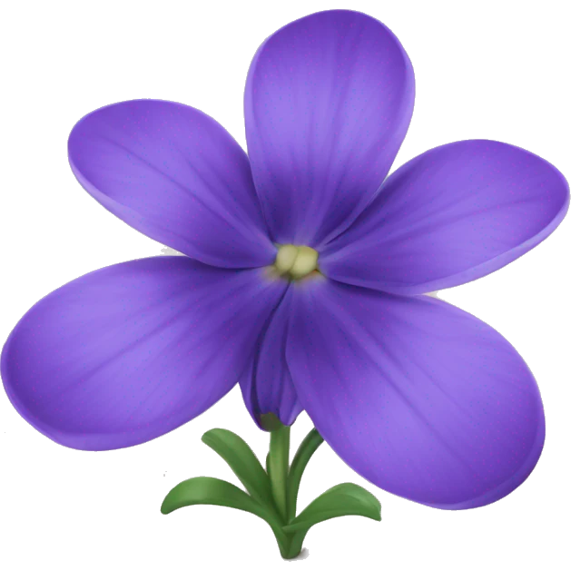 Fleur violette vue du dessus avec des traits bleu indigo emoji