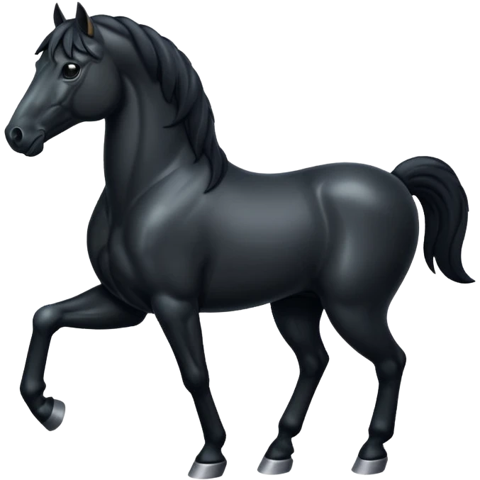 Black horse  emoji