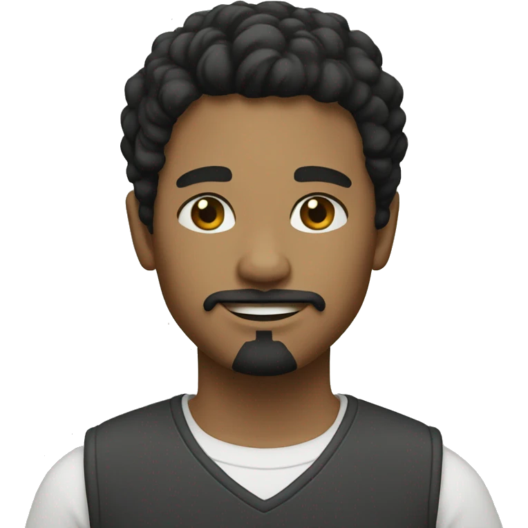 boy with goatee with short black hair and white skin emoji