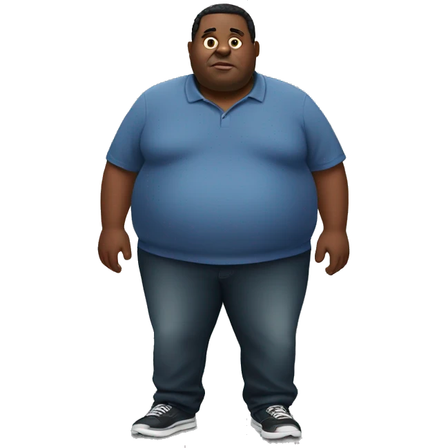 fat black man emoji
