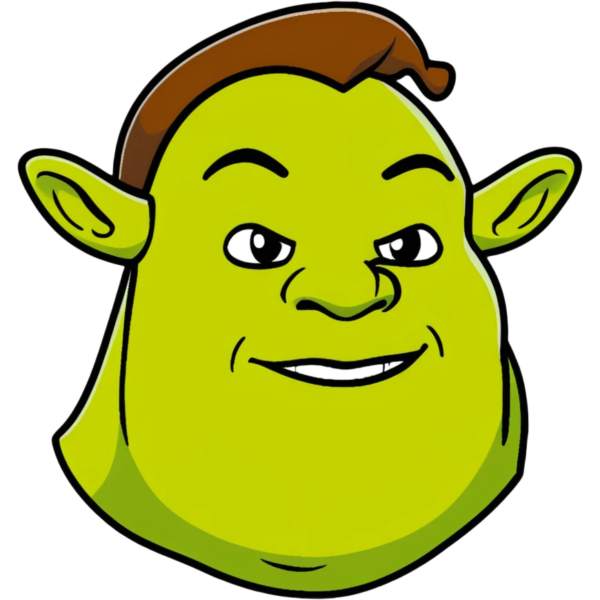 iconic Shrek face emoji