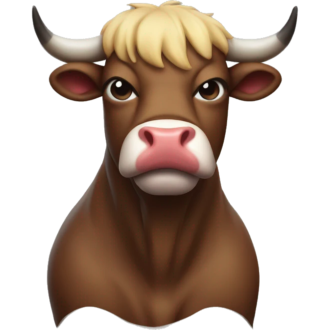 Bull with a fever  emoji