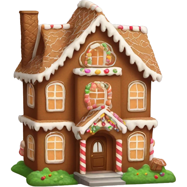 Cute gingerbread house mansion emoji