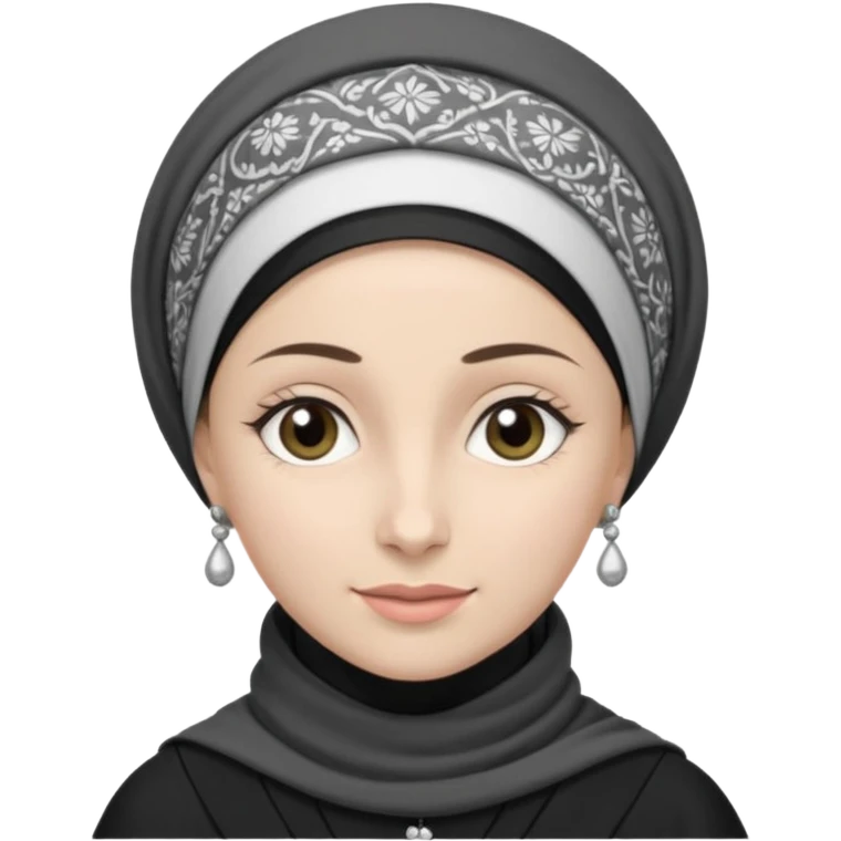 orthodox jewish woman greyscale with tichel kercheif circa. 1890 emoji