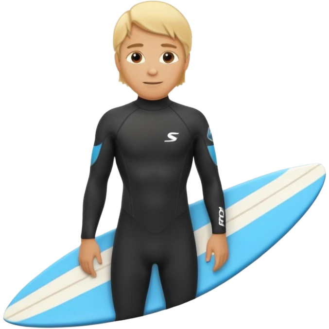 blonde haired white surfer with surfboard  emoji