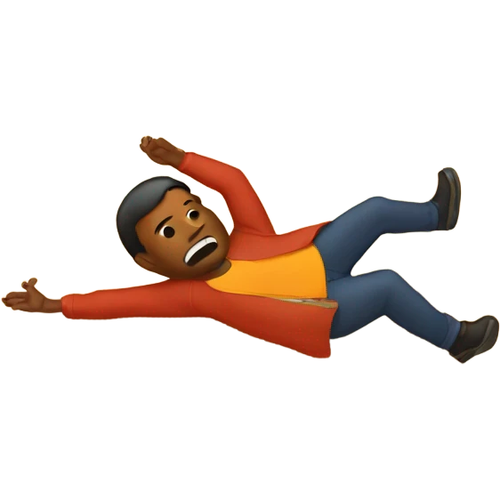 Fall on floor emoji