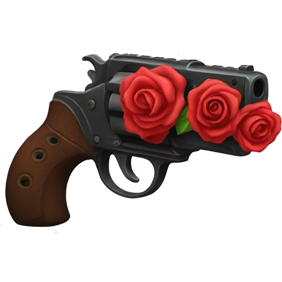 Red rose pistol  emoji