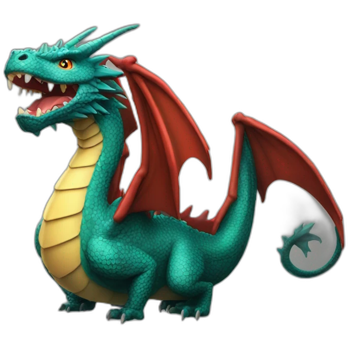 Dragón rojo gordo emoji