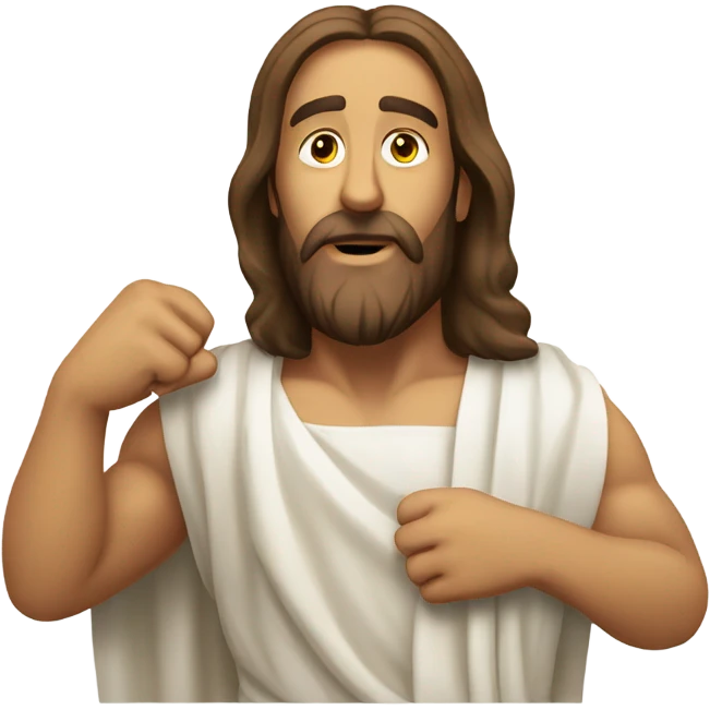 Jesus doing pushups emoji