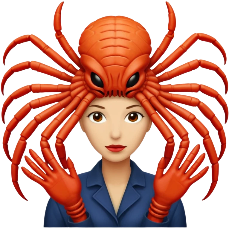 woman with red Facehugger emoji