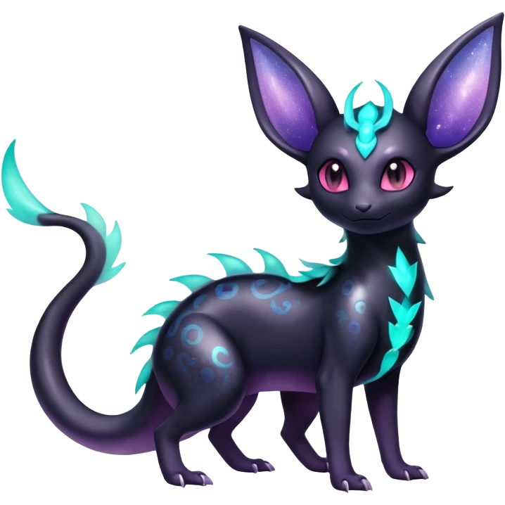 Shiny Ethereal Celestial Salandit-Umbreon-Espeon-Hybrid (Full body) emoji