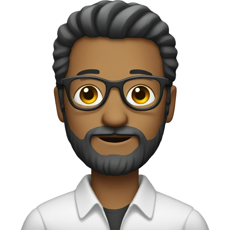 man with beard and glasses emoji