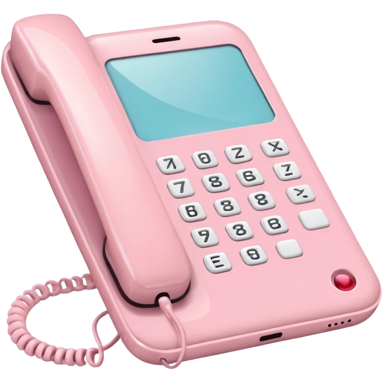 pastel pink phone emoji