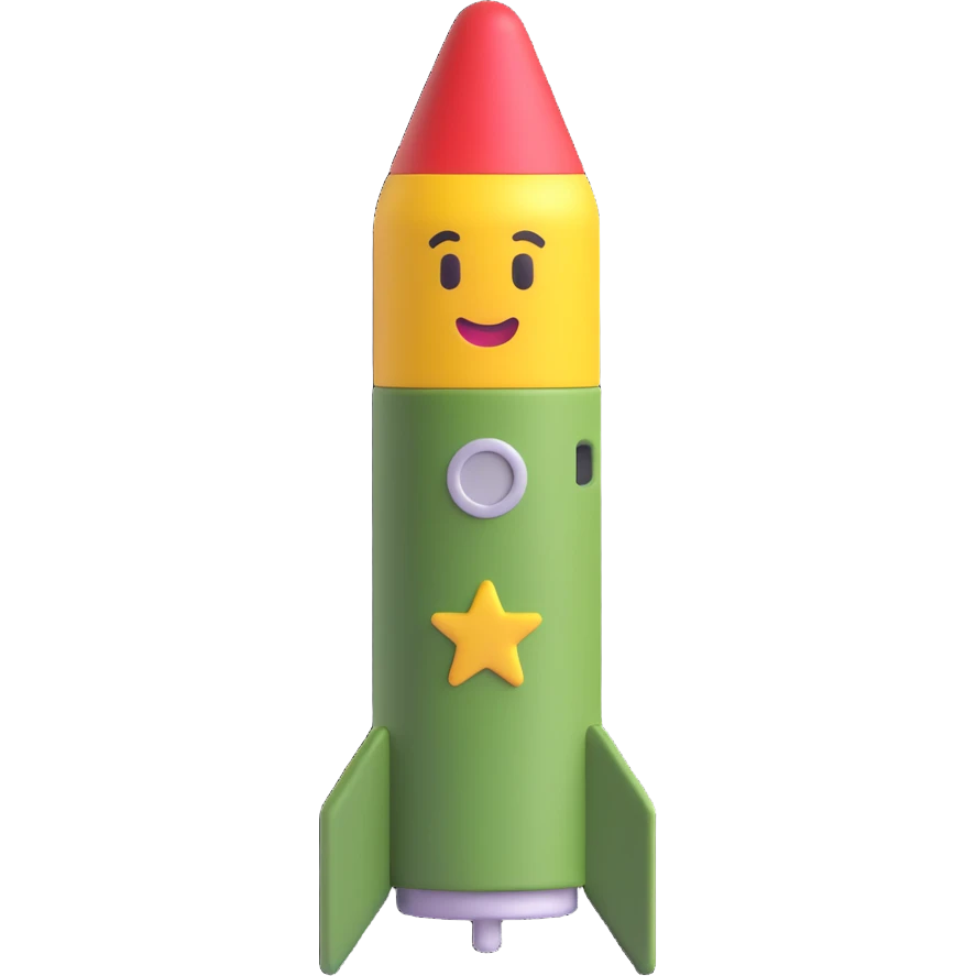 missile battery, 3d emoji style emoji