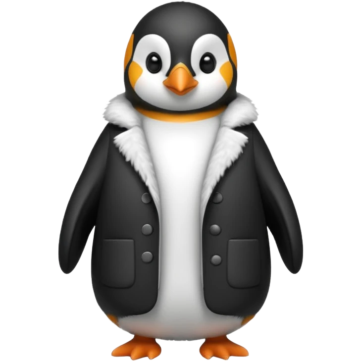 penguin wearing a coat emoji