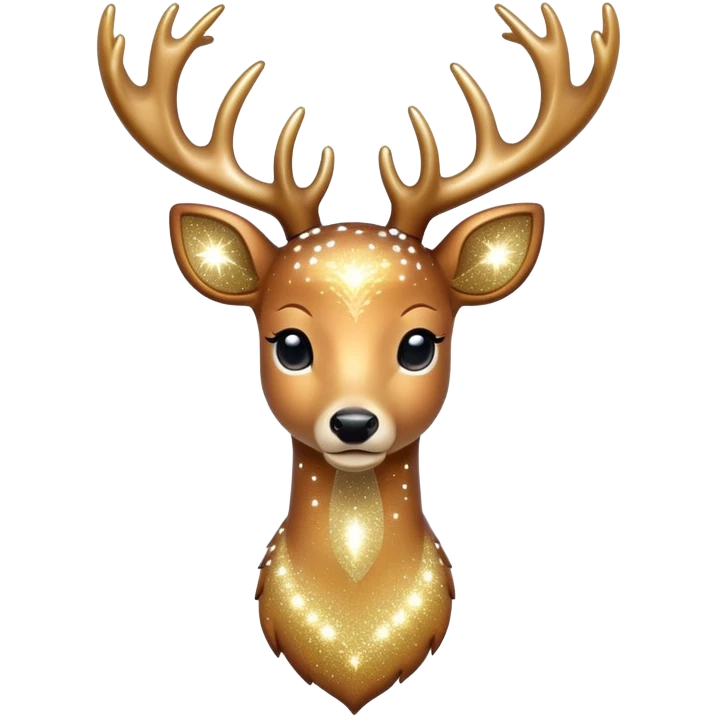 sparkly deer with sparkles emoji