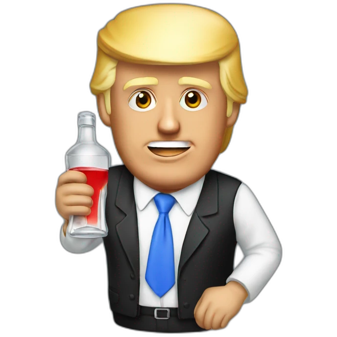 Trump drink vodka emoji
