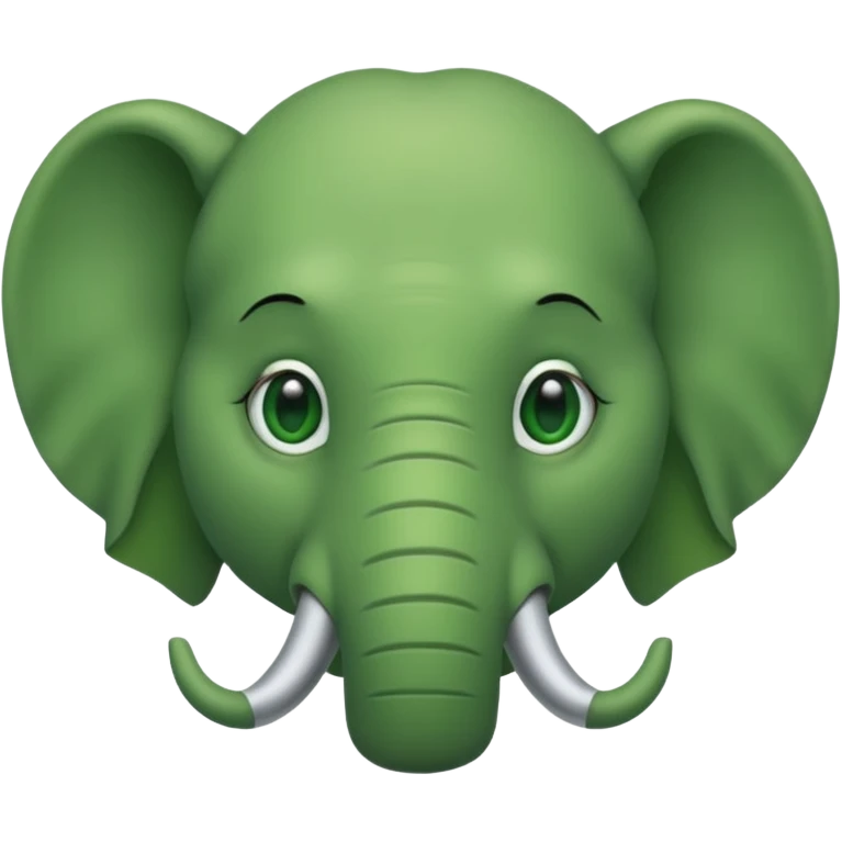 A green head with a green elephant nose emoji