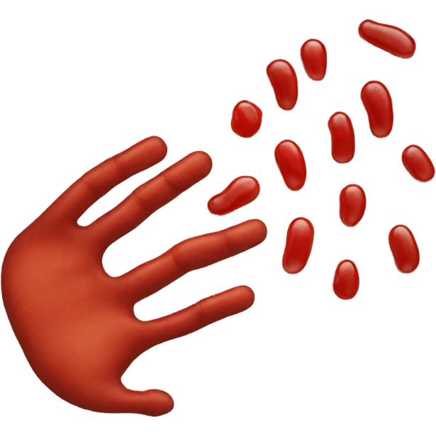 finger covered in ketchup emoji