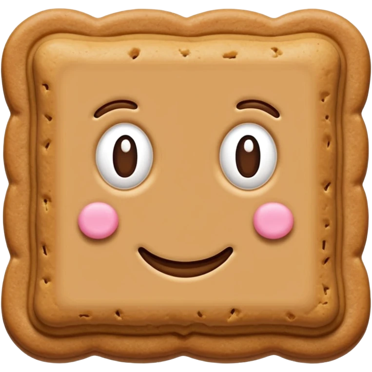 rectangular biscoff cookie no smiley face emoji