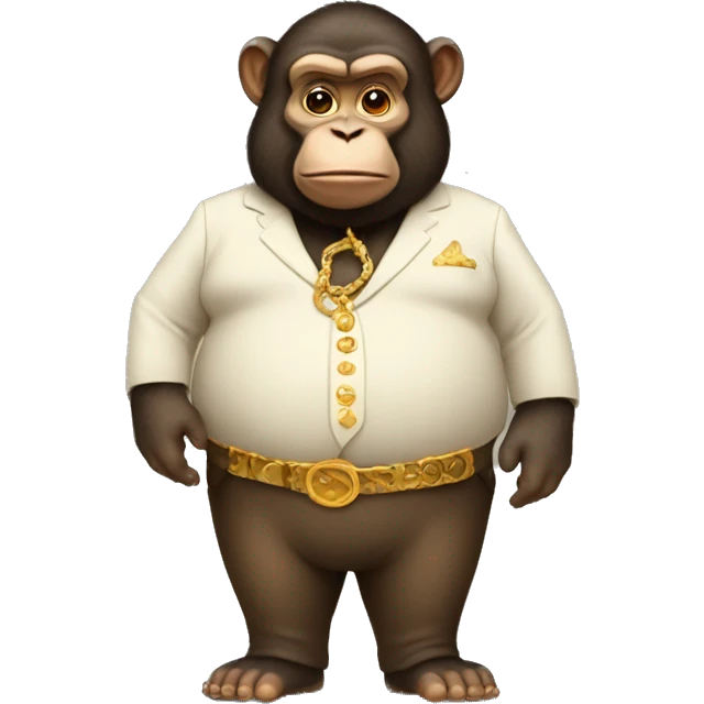 Fat rich monkey  emoji