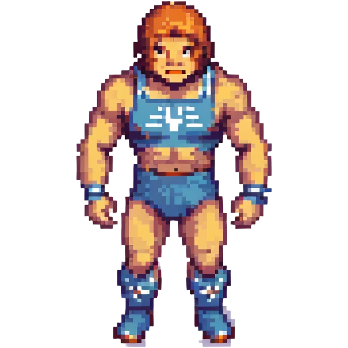 pixel art wrestler inspired by Dagestan, with traditional features emoji