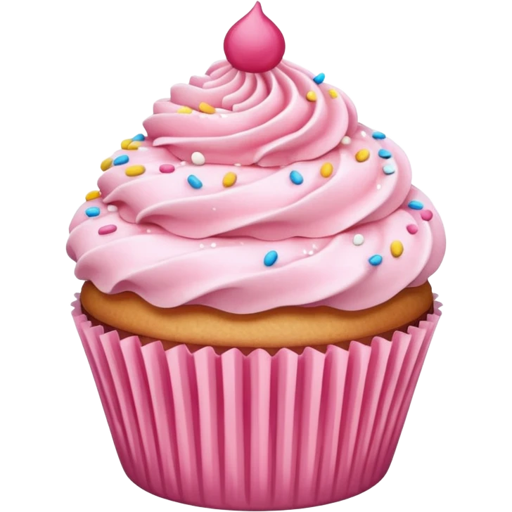 Cupcake with pink icing emoji