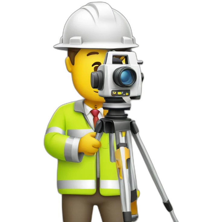 Land surveyor with total station emoji