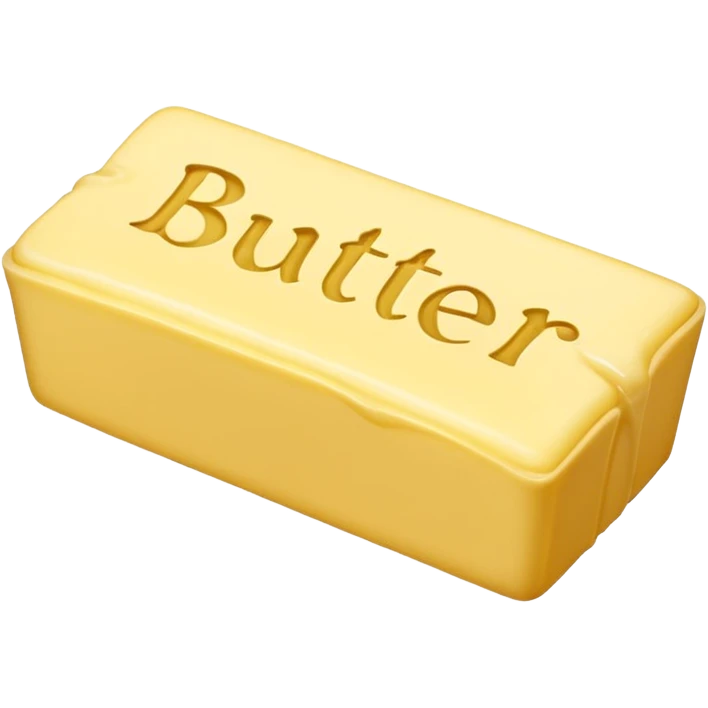 Create an image with butter and text that says butter  emoji