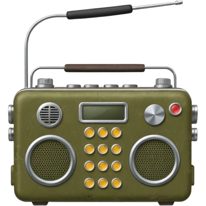 Military portable radio in cover emoji