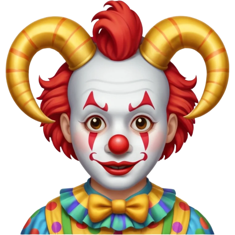  Clown with horn with big horn  emoji