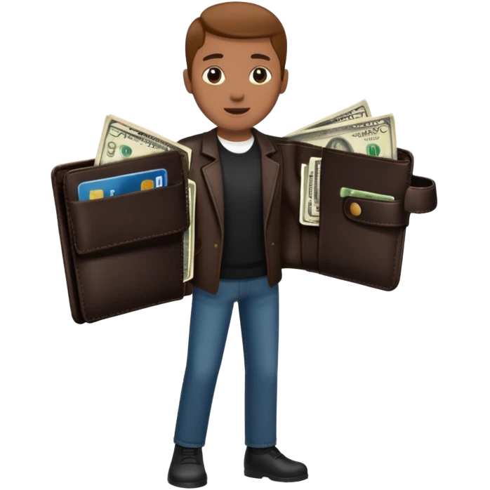 persona devolviendo billetera emoji