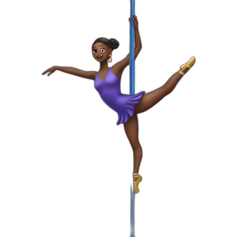 dancer sliding down a pole emoji
