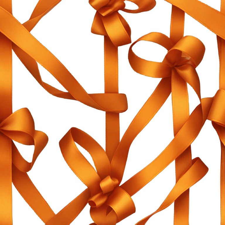 Orange ribbon emoji