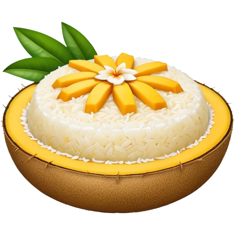 Mango sticky rice emoji
