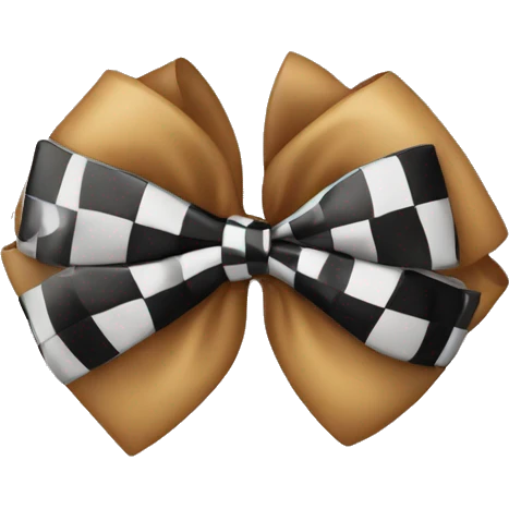 Checkered bow emoji