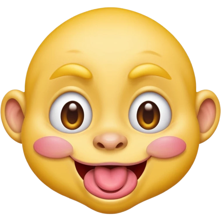 dopey face emoji, extremely silly, tongue out, crossed eyes, exaggerated playful expression emoji
