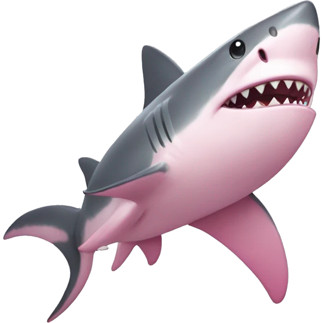 Pink shark emoji