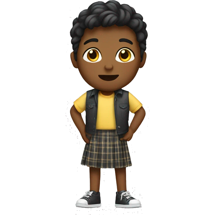 boy wearing a skirt emoji