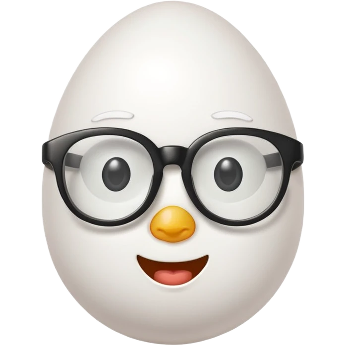 friendly egg with glasses emoji