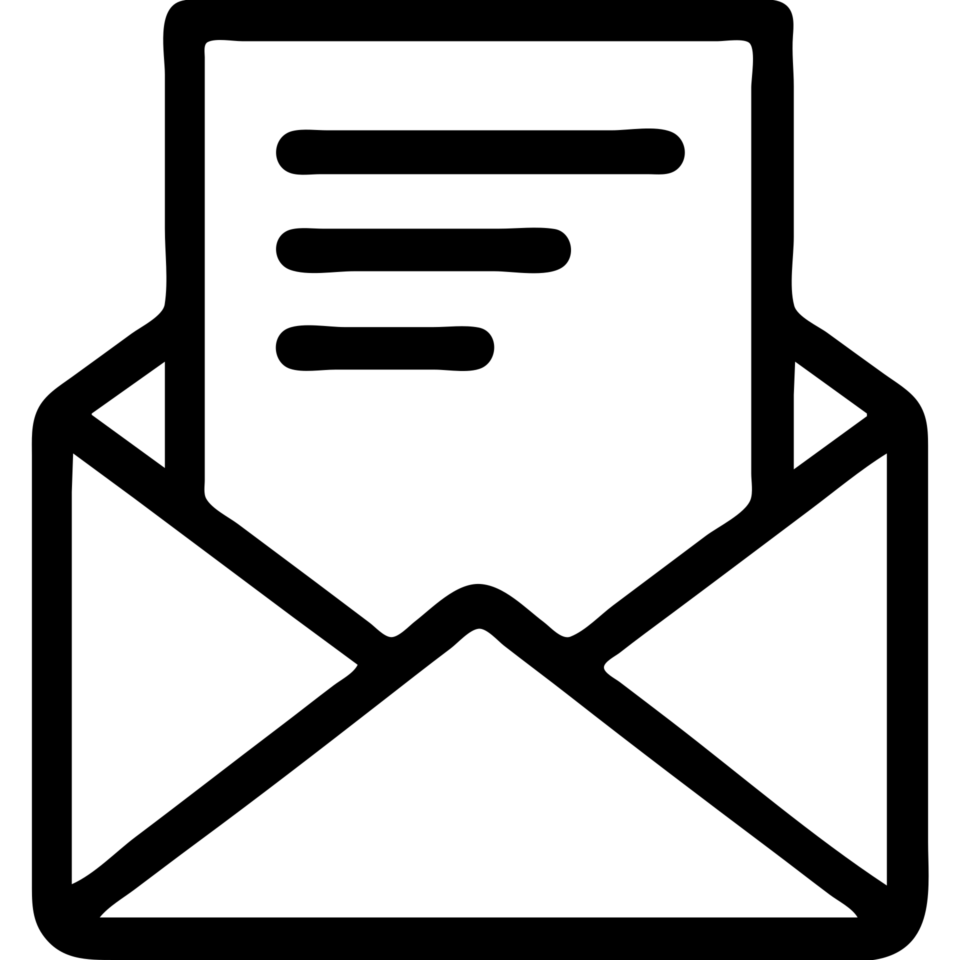 e-mail icon, envelope with paper, outlined, clean lines, black outline style emoji