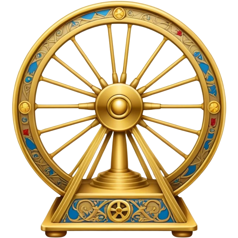 Tarot card with wheel on it emoji