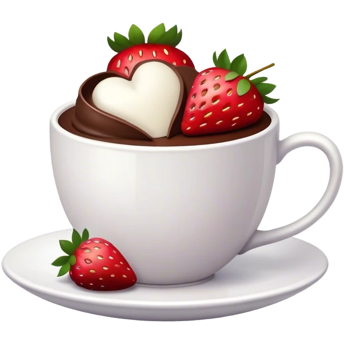 Chocolate covered Strawberries cup emoji