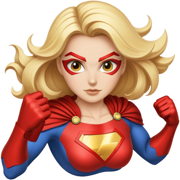 female superhero in action emoji